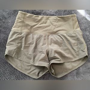 Lululemon. Speed Up High Rise Short 2.5”. Size 2. Color: Sage.